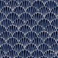 Padrão Déco de Conchas 3 — azul-marinho — Brent, Paul