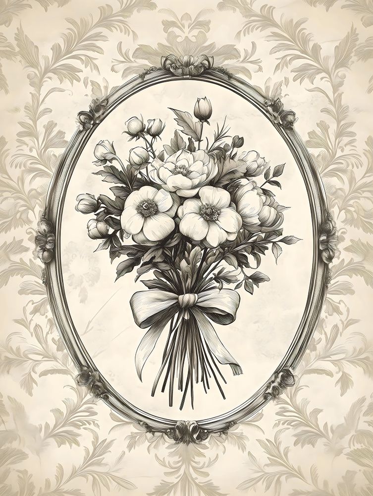 Vinheta Floral Vintage — Arlington Prints