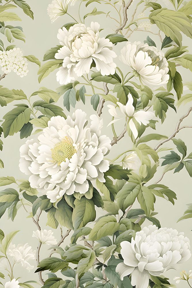 Flores Clássicas Brancas — Petals Prints Design