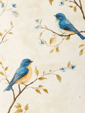 Casal de Pássaros Azuis I — Petals Print Design