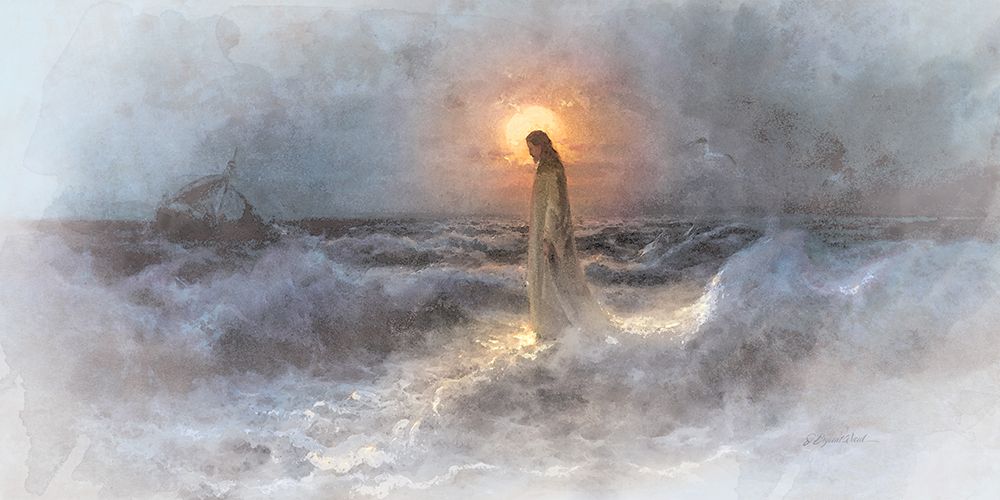 Cristo Andando sobre as Águas — azul — Ward, Jay Bryant