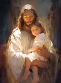 Jesus com uma Menina 2 — óleo — Ward, Jay Bryant