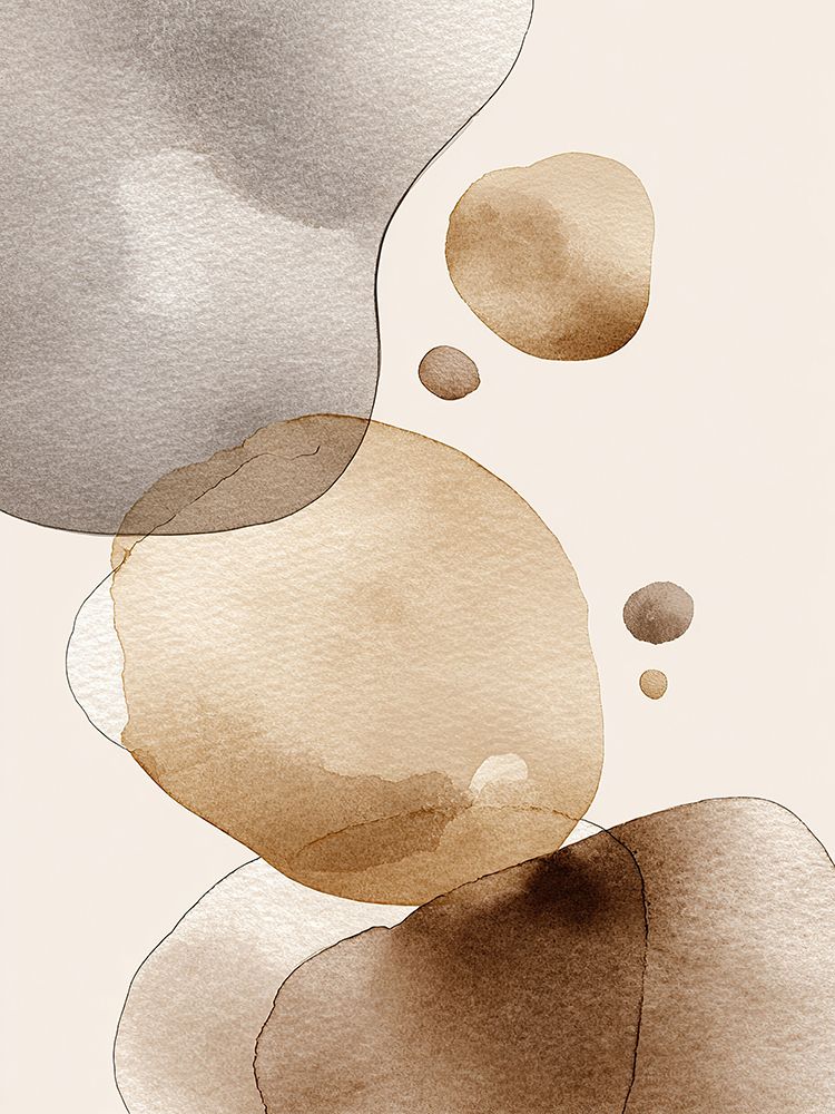 Turquesa Laranja Abstrato Fluido Aquarela Orgânico — Harmony Inhouse Artist