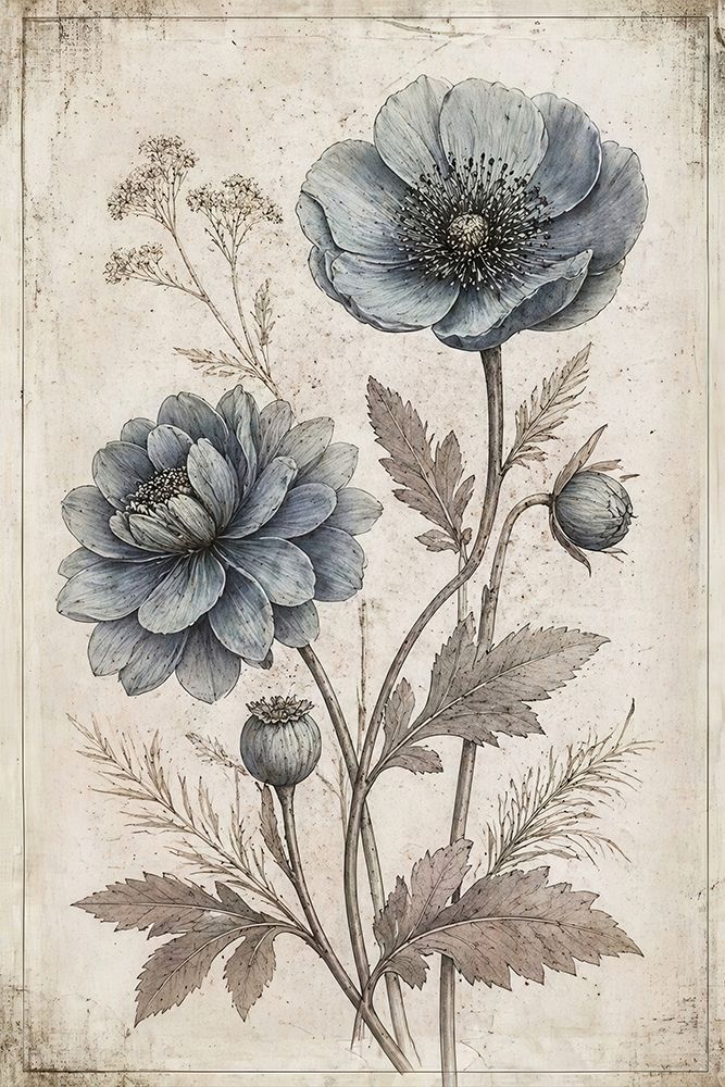 Flores Cinzentas Lembram um Jardim Antigo — Harmony Inhouse Artist