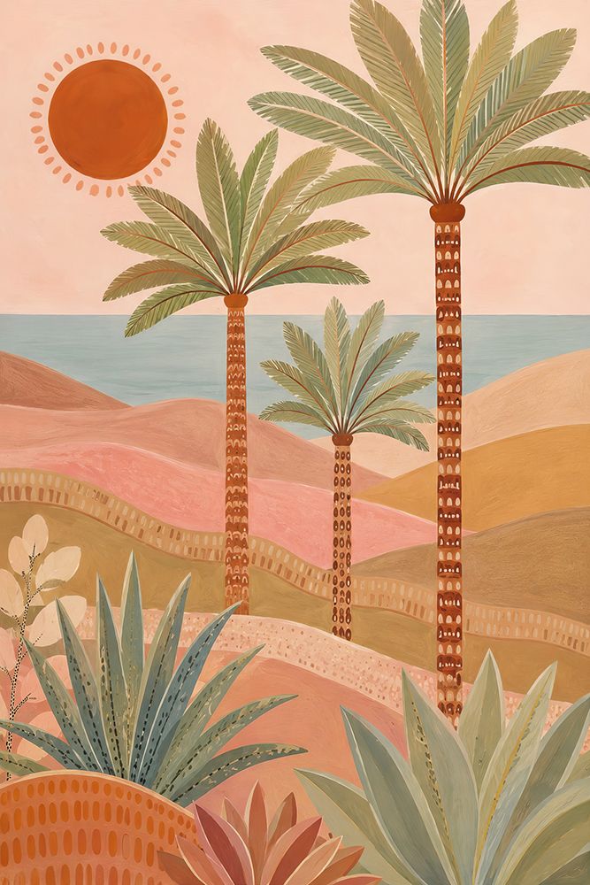 Sol Laranja Aquece o Palmeiral do Deserto — Harmony Inhouse Artist