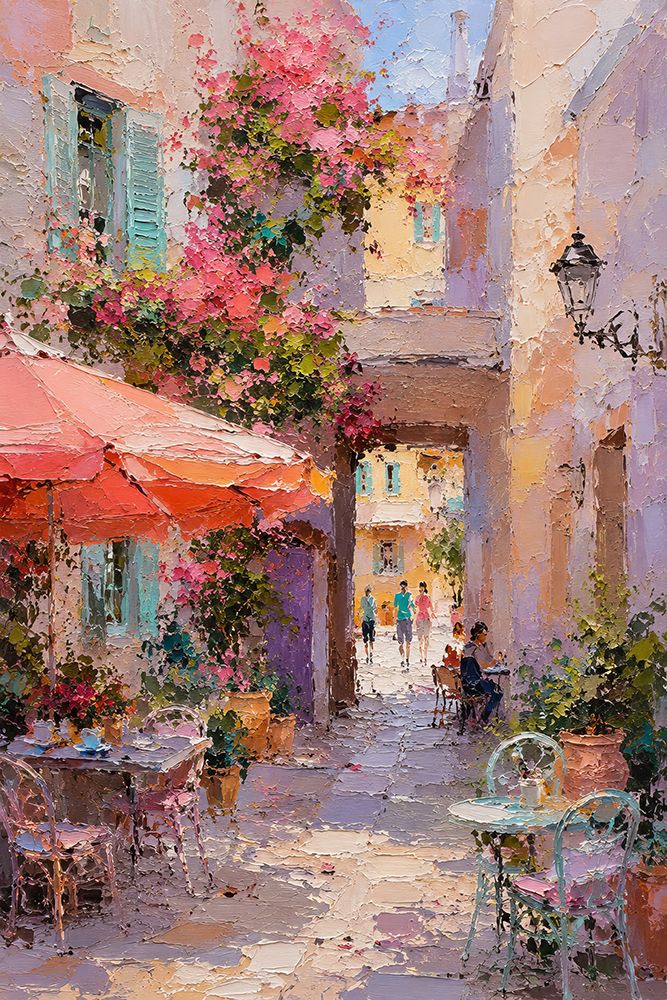Flores Rosa Abrigam a Rua Estreita — Harmony Inhouse Artist