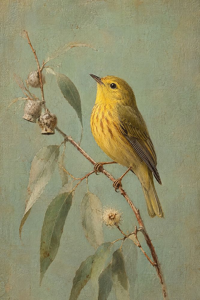 Pássaro Amarelo entre Folhas Pálidas — Harmony Inhouse Artist