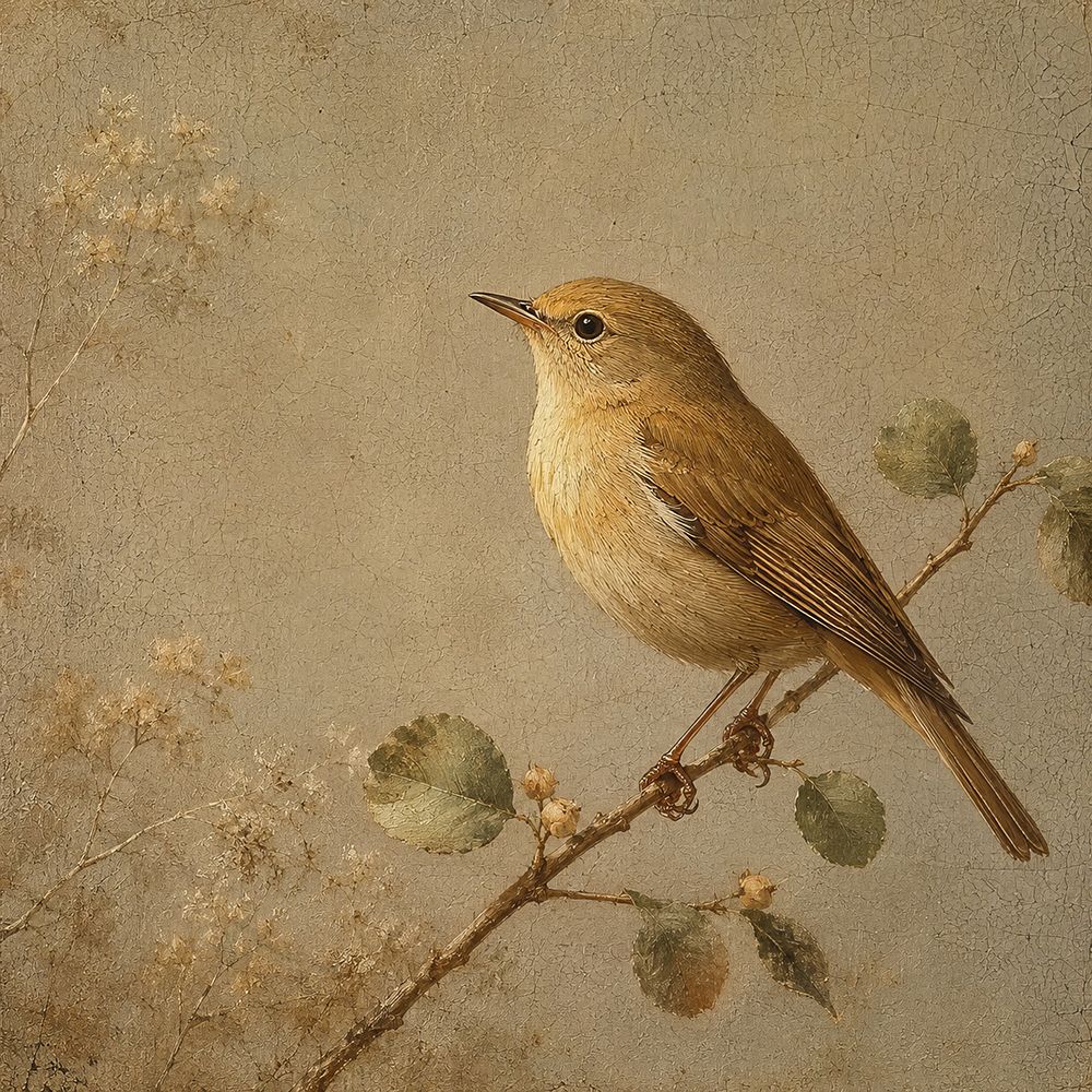 Pássaro Dourado num Jardim Desbotado — Harmony Inhouse Artist