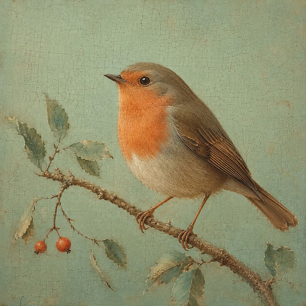 Tordo Canta junto às Bagas de Inverno — Harmony Inhouse Artist