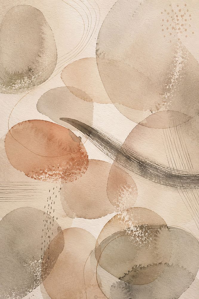 Formas Plumosas em Bege Suave — Harmony Inhouse Artist