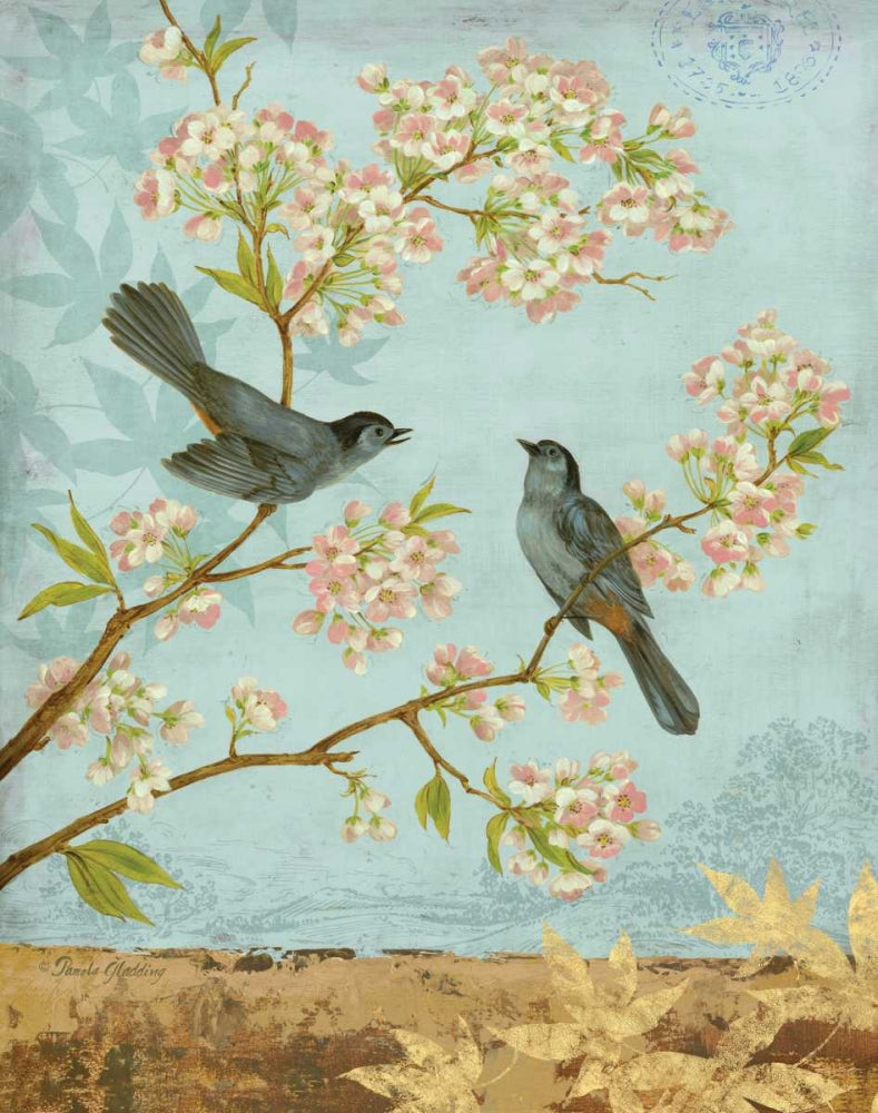 Pássaros-Gato e Flores 1 — Gladding, Pamela