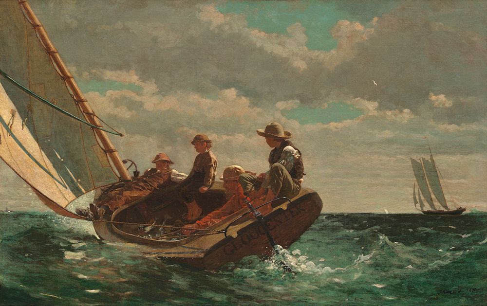 Breezing Up - A Fair Wind by Winslow Homer — Homer, Winslow
