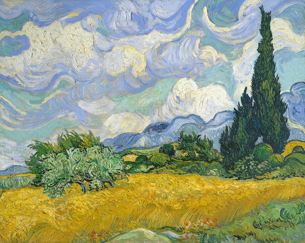 Wheat Field with Cypresses 1889 Vincent van Gogh Dutch — Van Gogh, Vincent