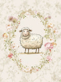 Ovelha Fofa em Moldura Floral — Allen, Jessica