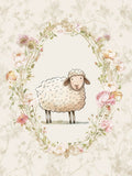 Ovelha Adorável com Moldura Floral — Allen, Jessica