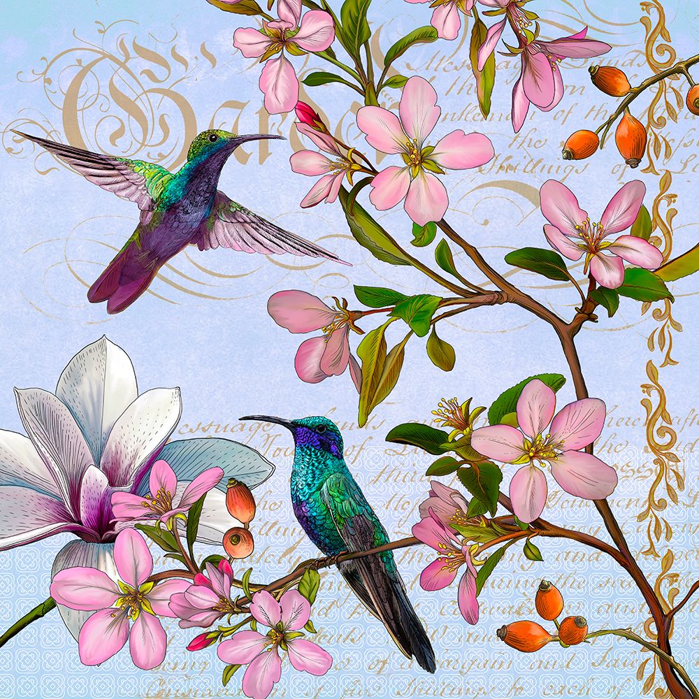 Hummingbird Botanical — Art Licensing Studio