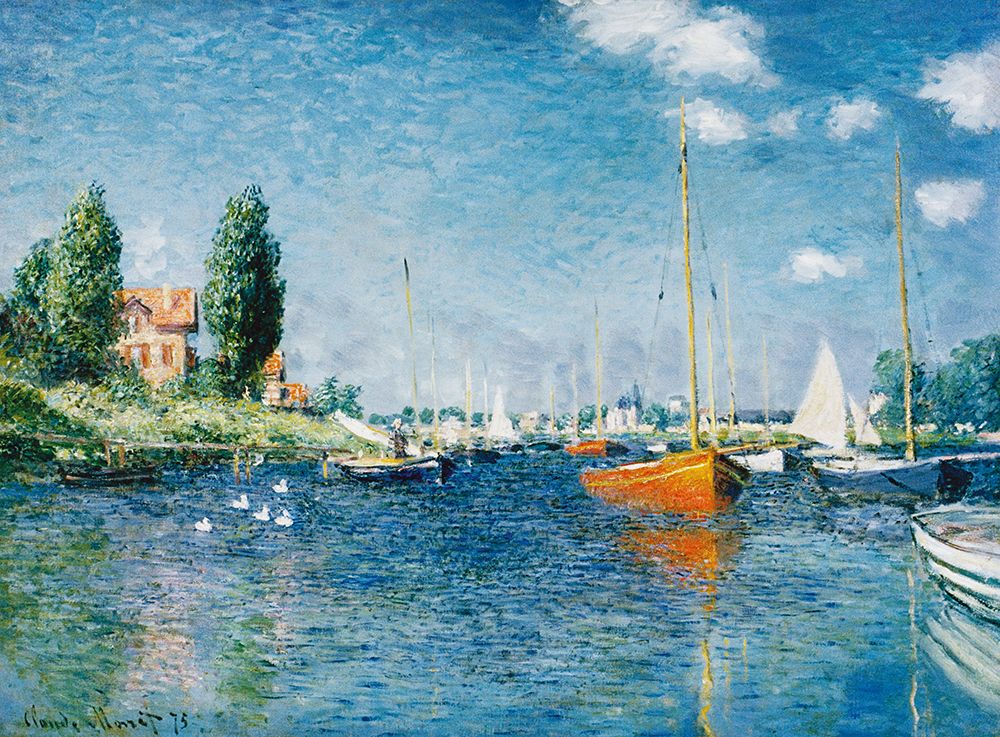 Monet-Red Boats at Argenteuil — Masters Collection