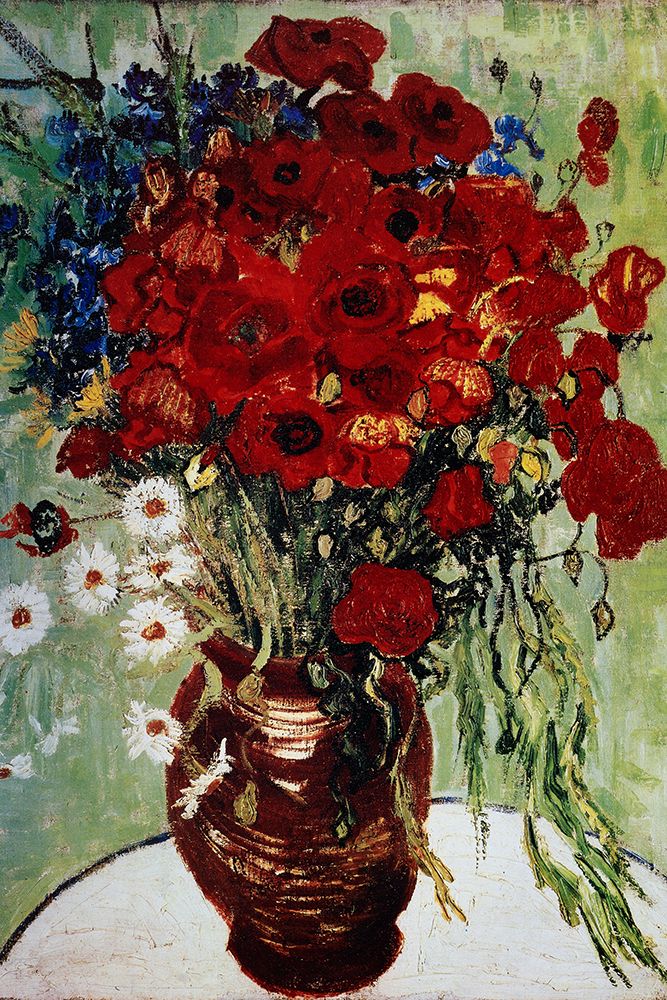 Vase Avec Marguerites At Coquelicot — Masters Collection