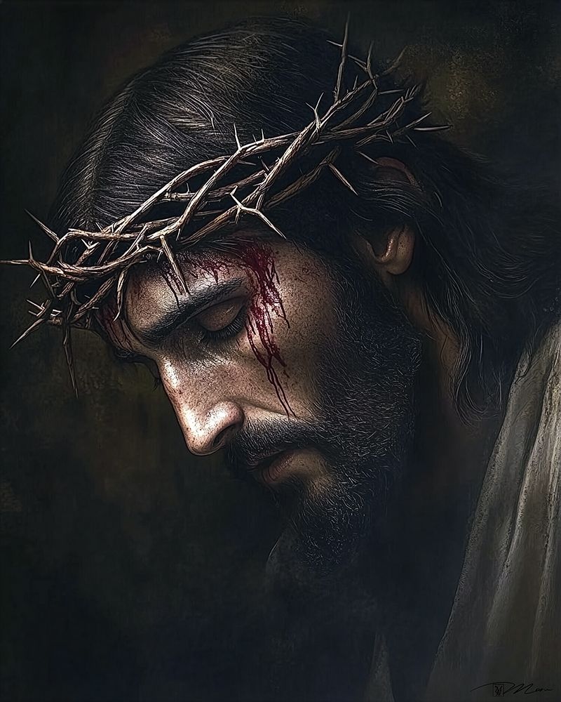 Crown Of Thorns Portrait Of Jesus (2) — Momart