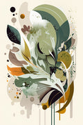 Oil Painting Expressive Flowers Green 11 — Heere, Ray