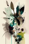 Oil Painting Expressive Flowers Green 12 — Heere, Ray