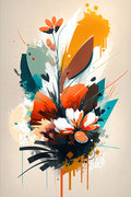 Oil Painting Expressive Flowers Orange 10 — Heere, Ray