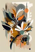 Oil Painting Expressive Flowers Orange 12 — Heere, Ray