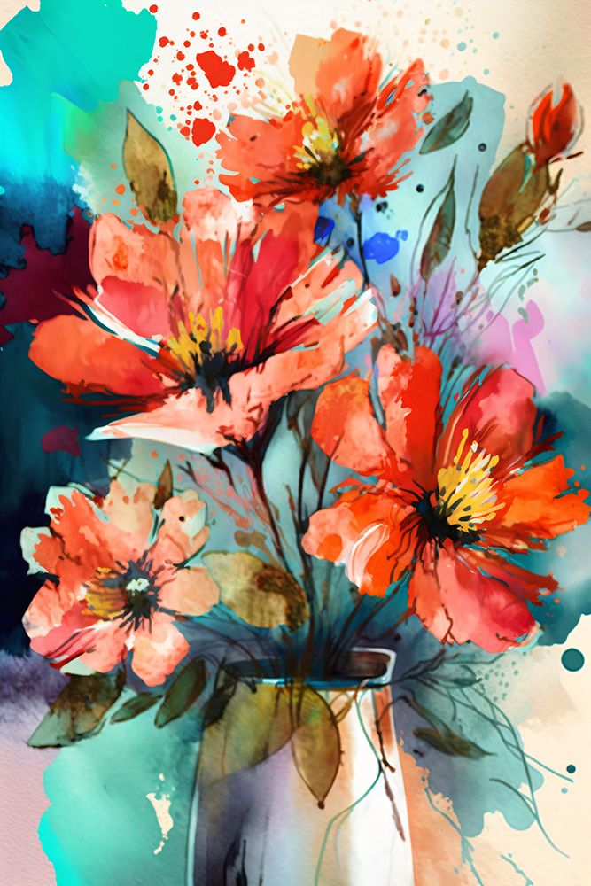 Watercolor Expressive Flowers 21 — Heere, Ray