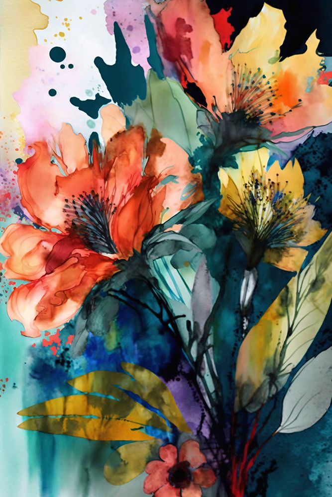 Watercolor Expressive Flowers 22 — Heere, Ray
