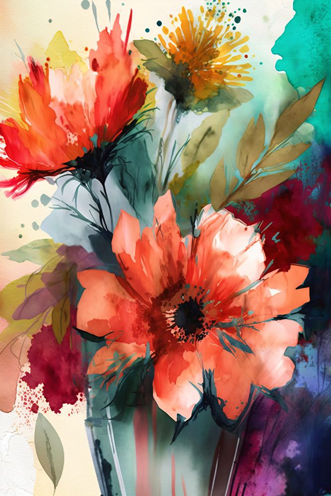 Watercolor Expressive Flowers 23 — Heere, Ray