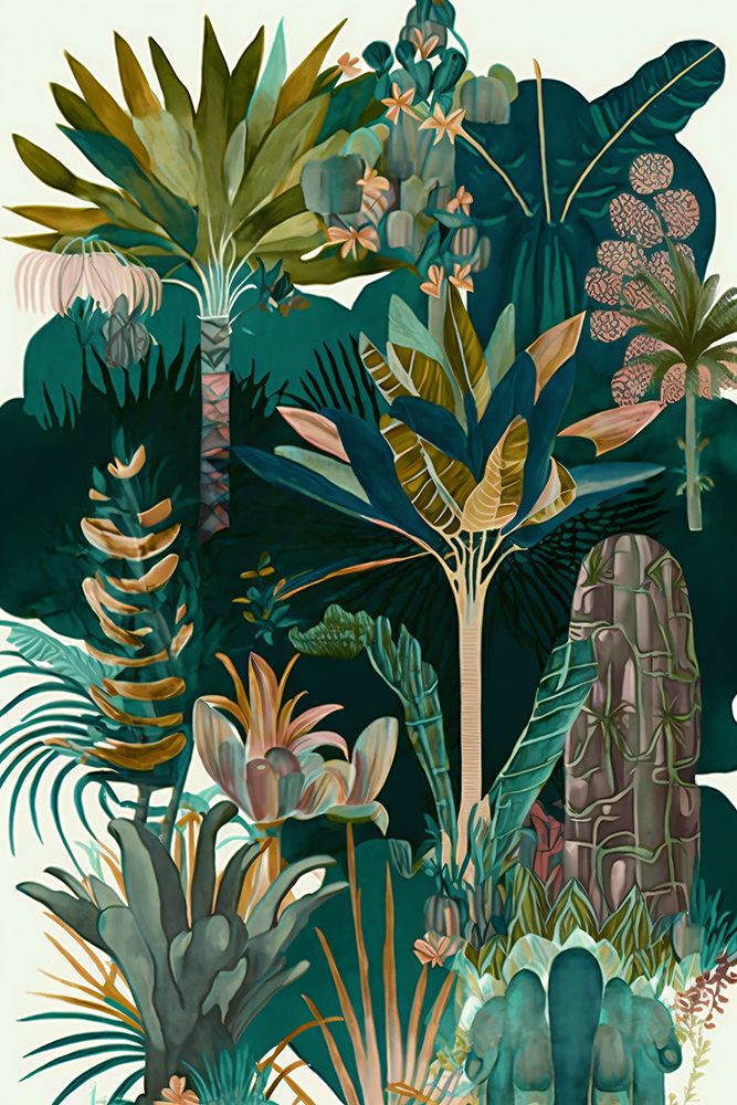 Watercolor Tropical Collage White 8 — Heere, Ray