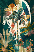 Watercolor Tropical Collage White 9 — Heere, Ray