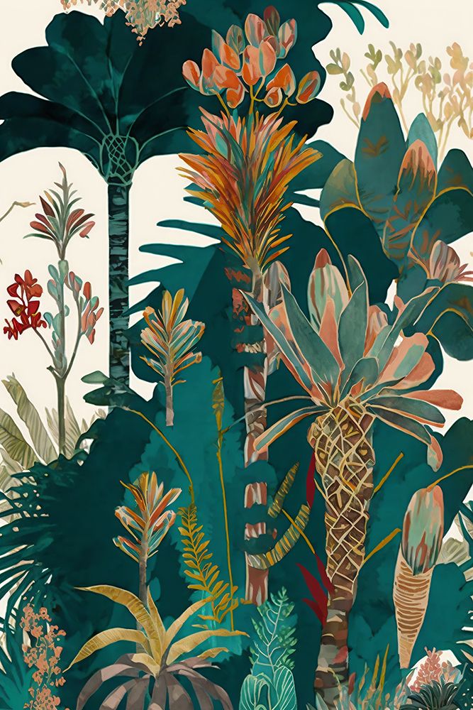 Watercolor Tropical Collage White 10 — Heere, Ray
