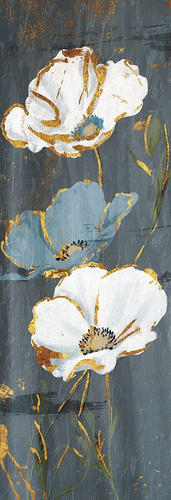 Três Flores com Toques de Ouro 2 — par — Grey, Jace