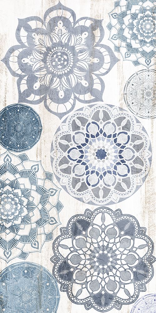 Mandala em Azuis 1 — painel 1 — Allen, Kimberly