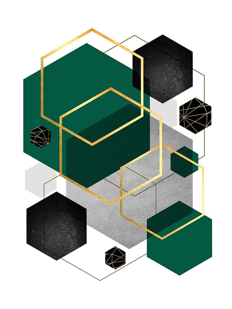 Ouro Verde Preto Geometria 1 — Urban Epiphany