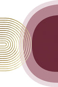 Abstrato Minimalista em Borgonha e Ouro 1 — Urban Epiphany