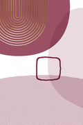 Abstrato Minimalista em Borgonha e Ouro 2 — Urban Epiphany