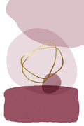 Abstrato Minimalista em Borgonha e Ouro 3 — Urban Epiphany