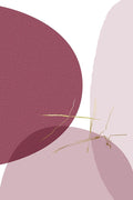 Abstrato Minimalista em Borgonha e Ouro 6 — Urban Epiphany
