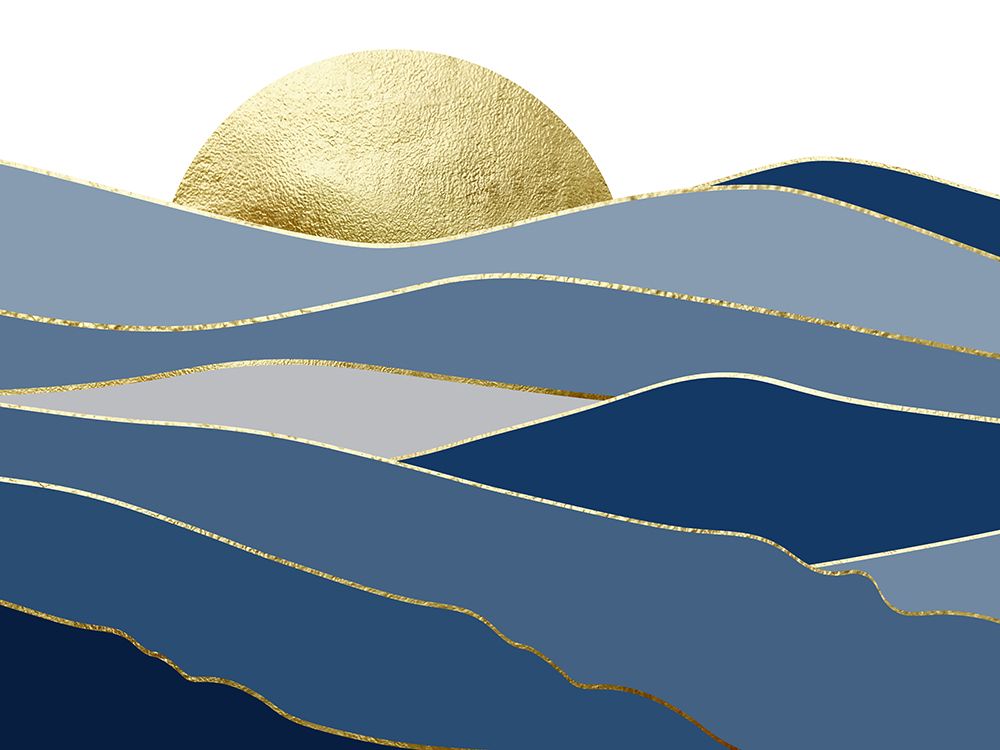 Ouro Azul-Marinho Paisagem 2 — Urban Epiphany