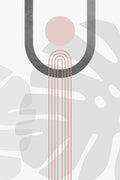 Moderno Meados do Século Abstrato Rosa Cinza 1 — Urban Epiphany
