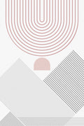 Moderno Meados do Século Abstrato Rosa Cinza 3 — Urban Epiphany