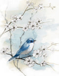 Flores e Pássaro Azul I — Nan