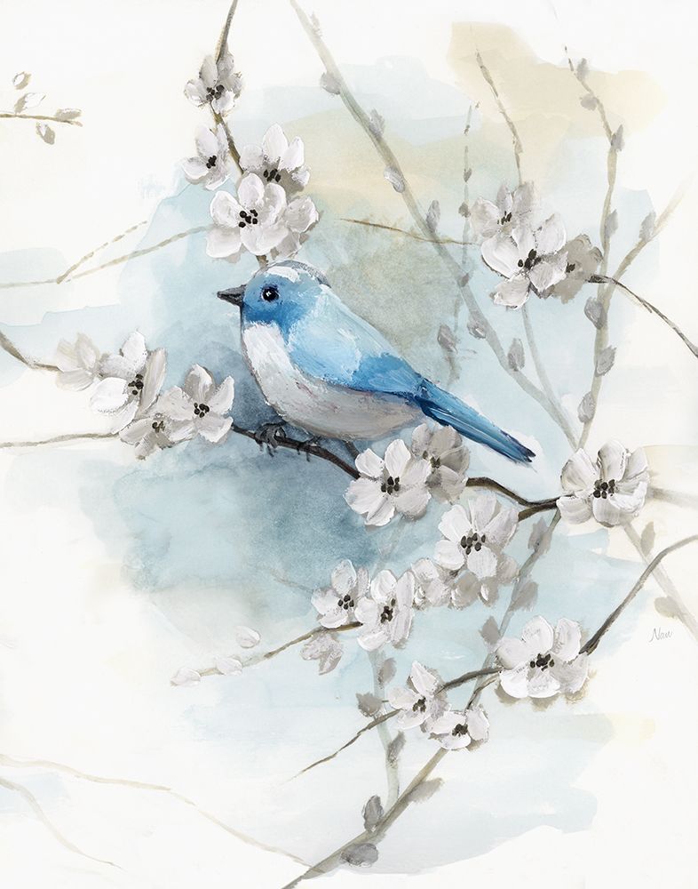 Flores e Pássaro Azul II — Nan