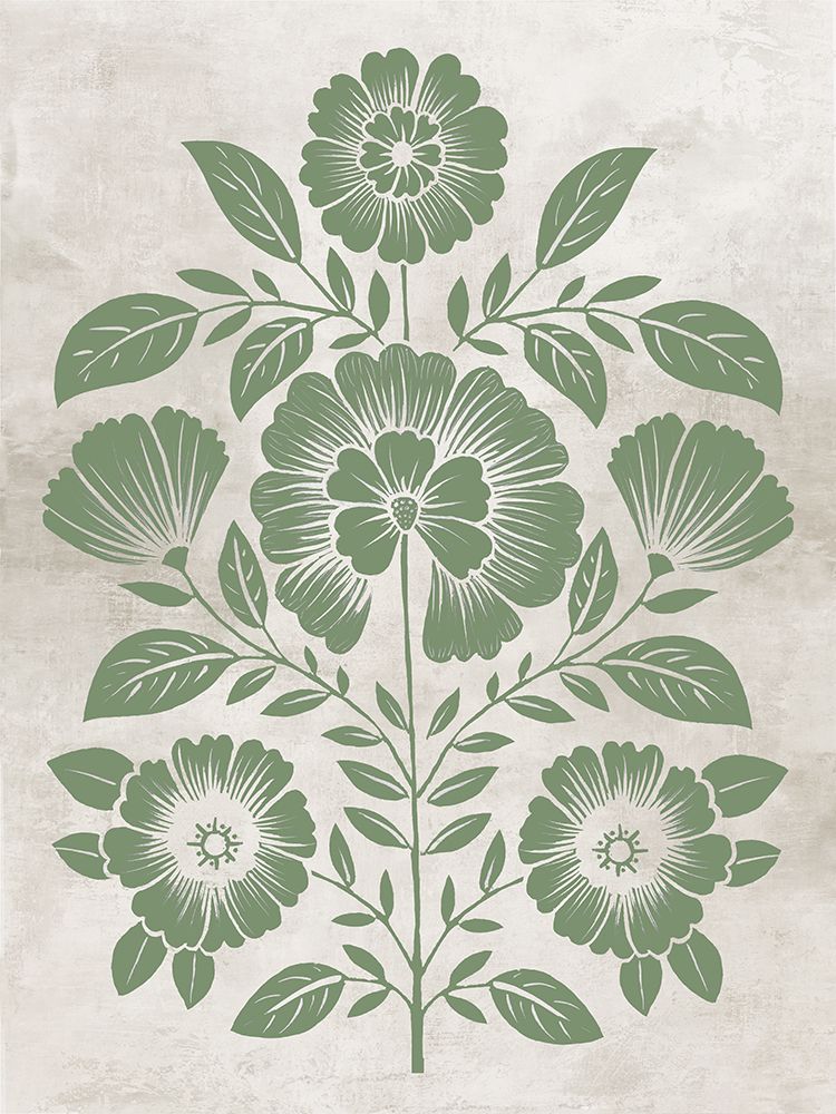 Harmonia Floral em Tons Verdes — Black, Alex