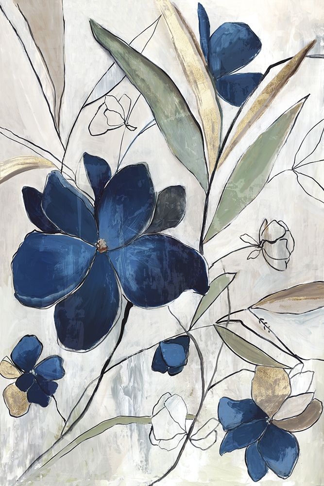 Floral Azul Moderno I — Jensen, Asia
