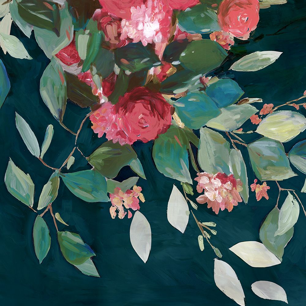 Flores sobre Verde Profundo II — PI Studio