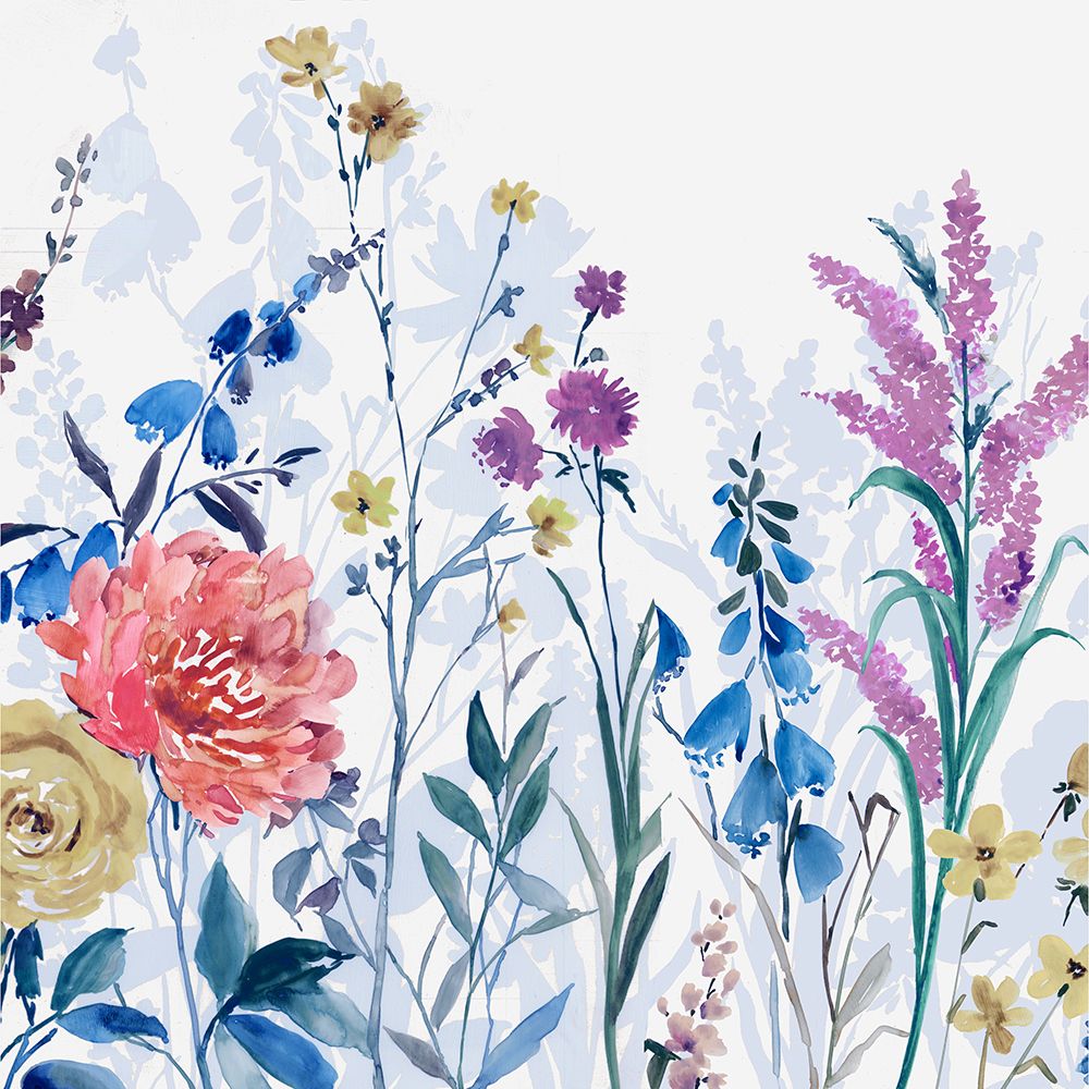 Flores Vibrantes do Jardim em Aquarela I — PI Studio