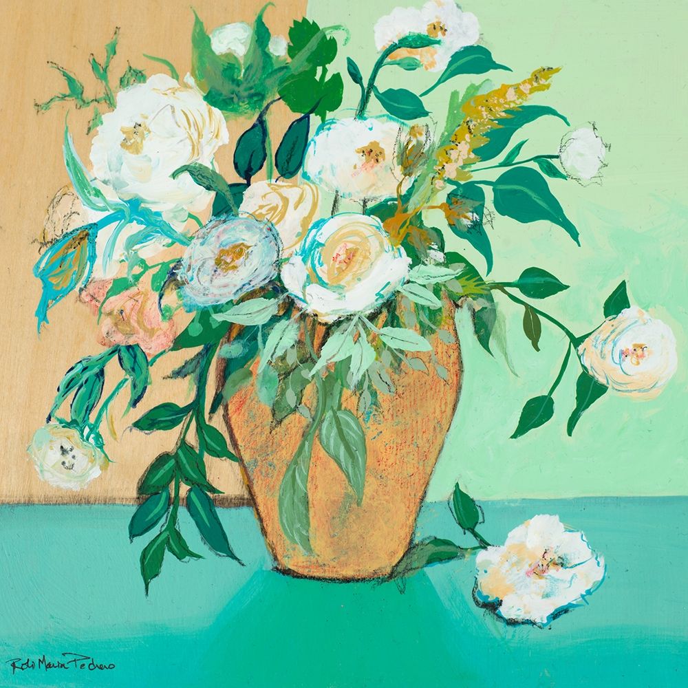 Vaso de Rosas Brancas — Maria, Robin